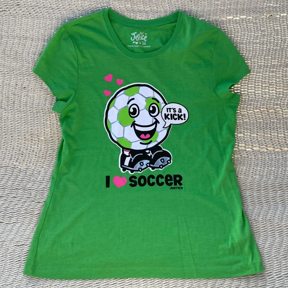 NWT Justice Girls Soccer T-Shirt
